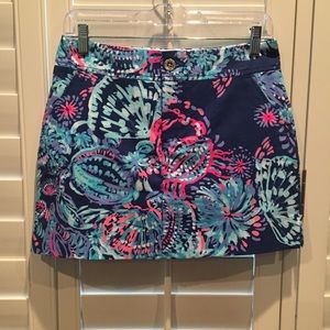 Lily Pulitzer Deep Indigo Gypsea Girl Nikki Skort